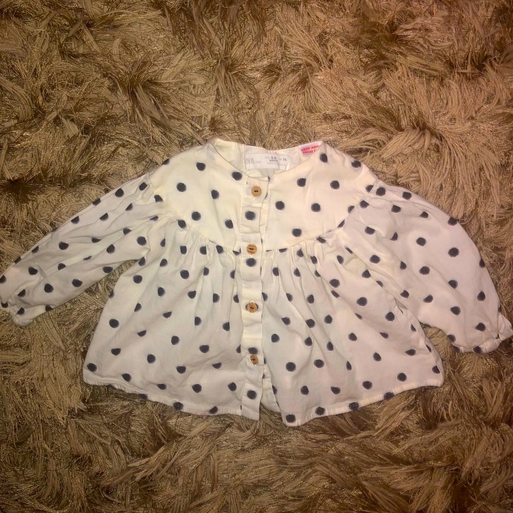 Zara baby polka dot blouse